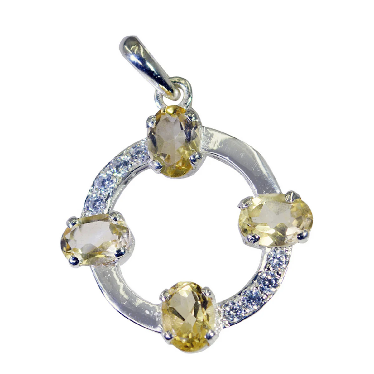 Citrine Eye-catching Australian 92.5 Silver multiple Aurora Heart Yellow Pendant Jewellery