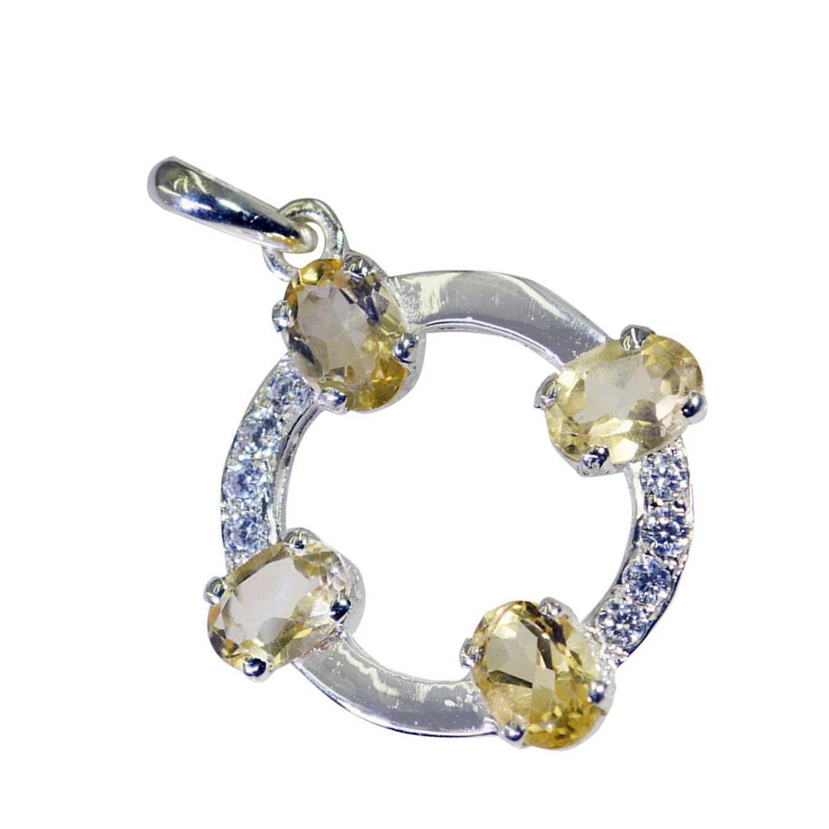 Citrine Eye-catching Australian 92.5 Silver multiple Aurora Heart Yellow Pendant Jewellery - Image 2