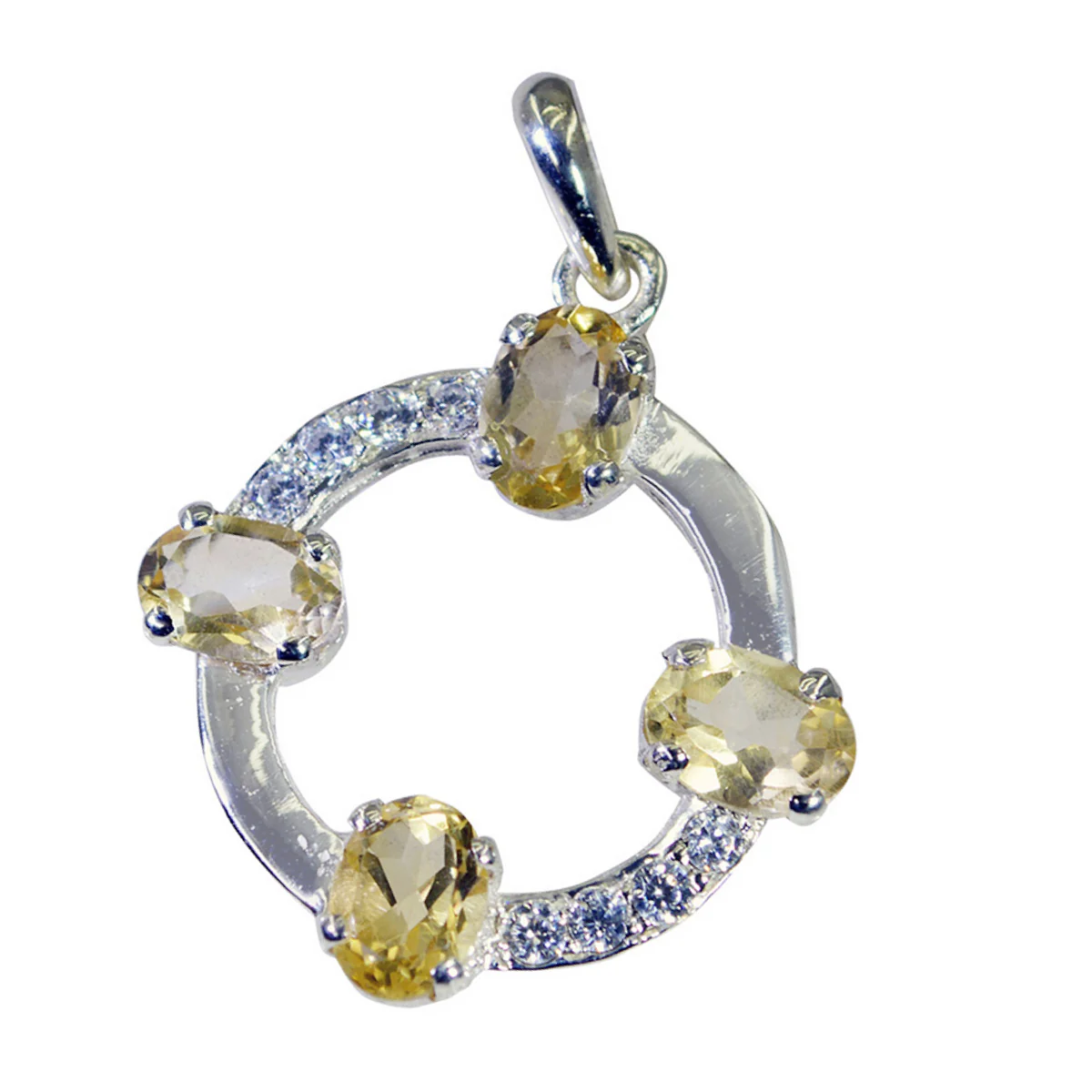 Citrine Eye-catching Australian 92.5 Silver multiple Aurora Heart Yellow Pendant Jewellery - Image 3