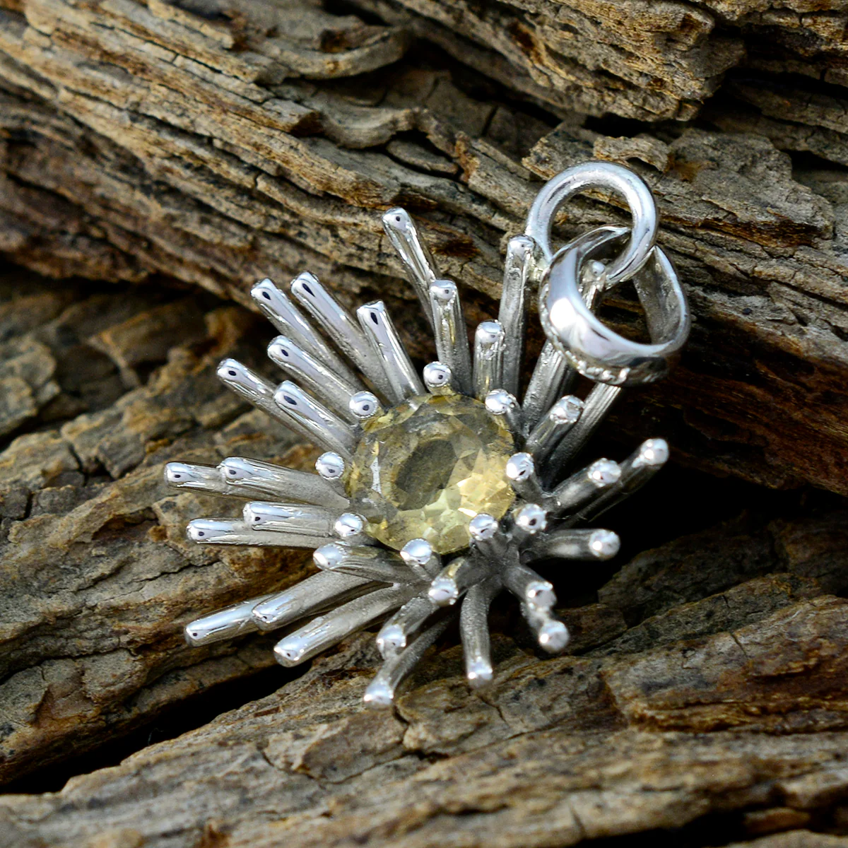 Citrine Eye-catching Spanish 92.5 Silver Solitaire Paula Sophisticated Yellow Pendant Jewellery - Image 2