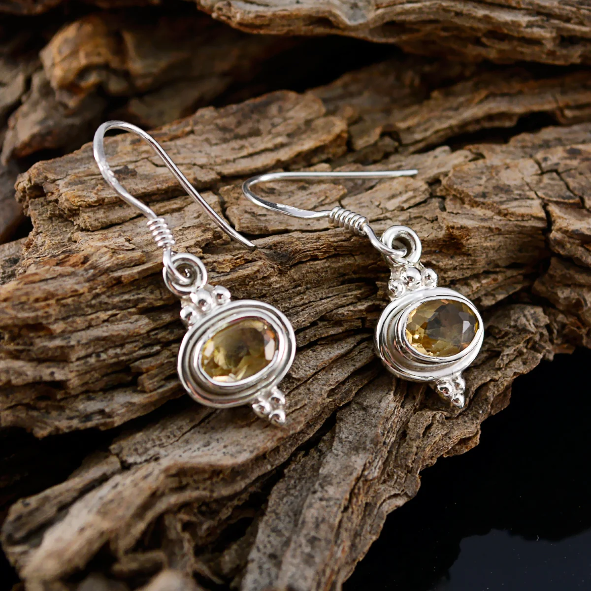 Citrine Latin American Emily multiple Dangle Yellow Silver Earring - Image 3