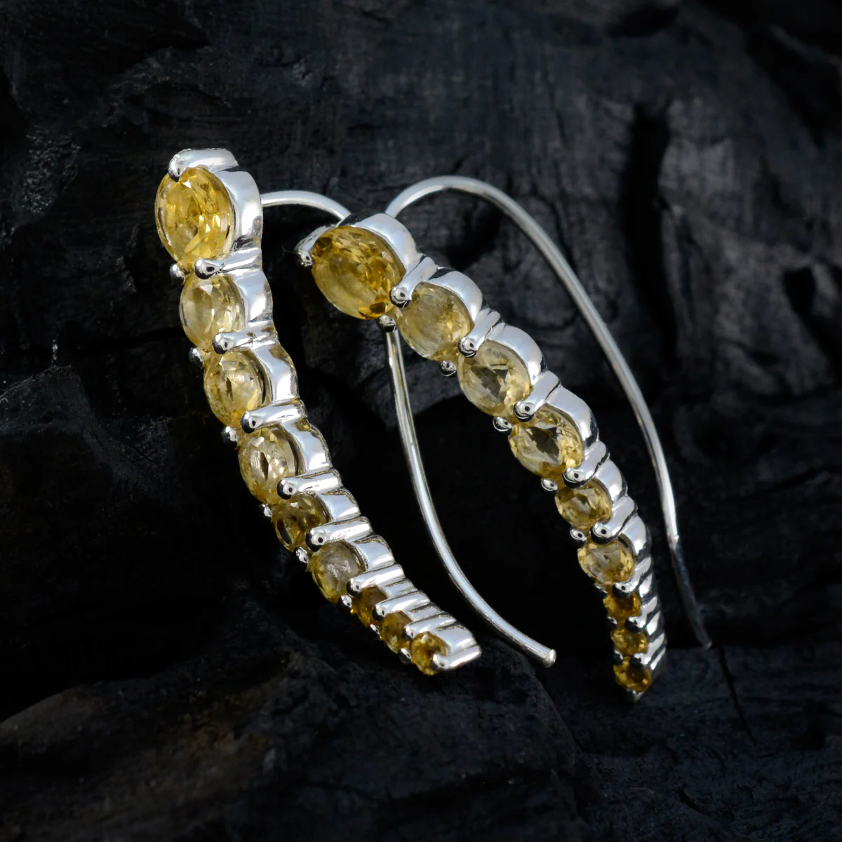 Citrine Moroccan Agustina multiple EarCuff Yellow 925 Sterling Silver Earring - Image 3