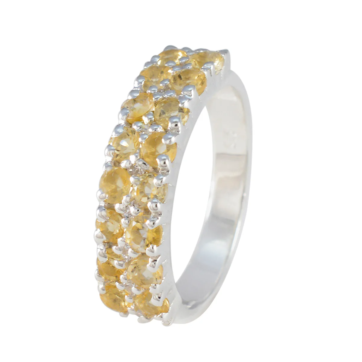 Citrine multiple Moroccan 925 Silver Yellow Gemstone Tiny Cultural Ring Jewellery - Image 2