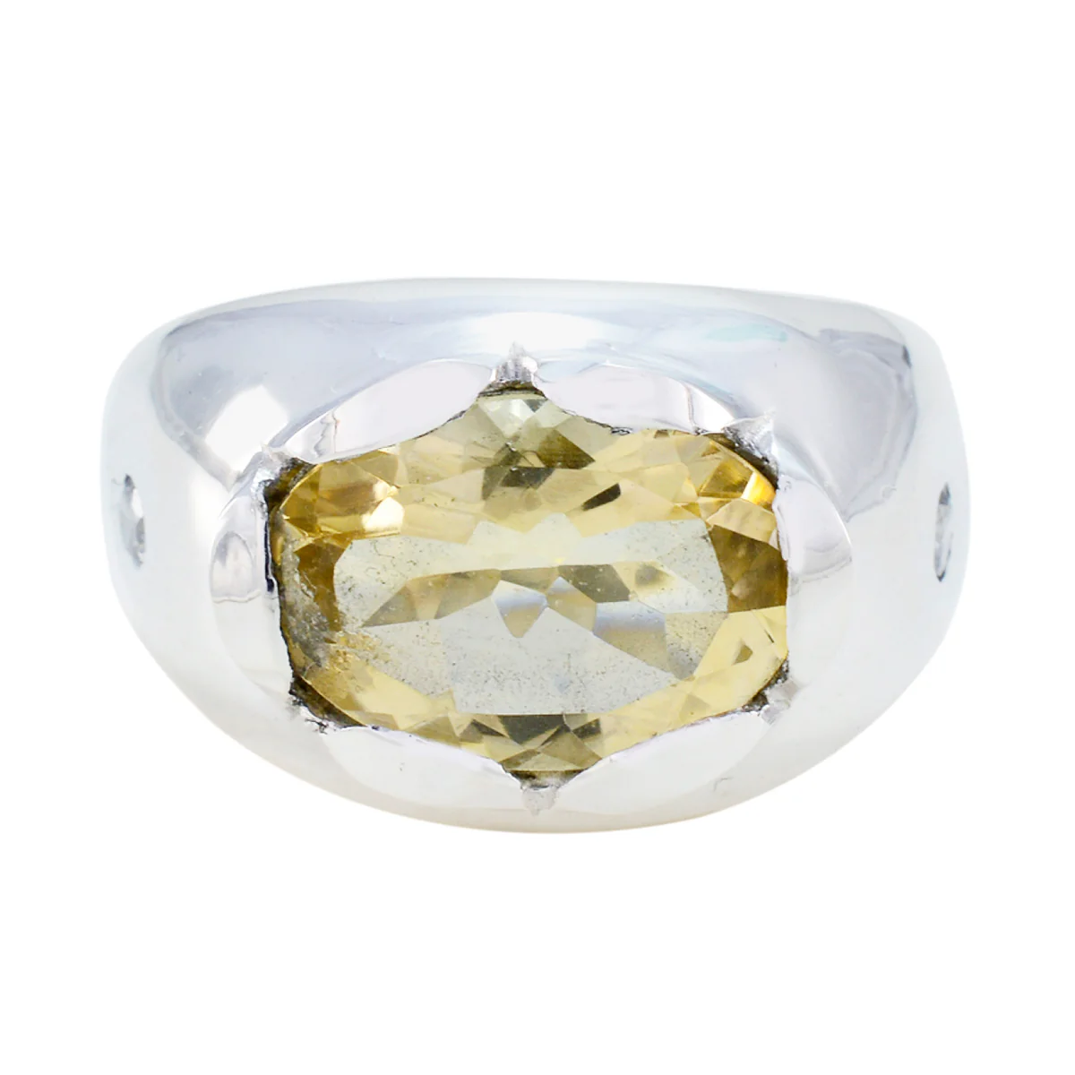 Citrine Solitaire Egyptian Sterling Silver Yellow Gemstone Versatile Victorian Ring Jewellery - Image 3