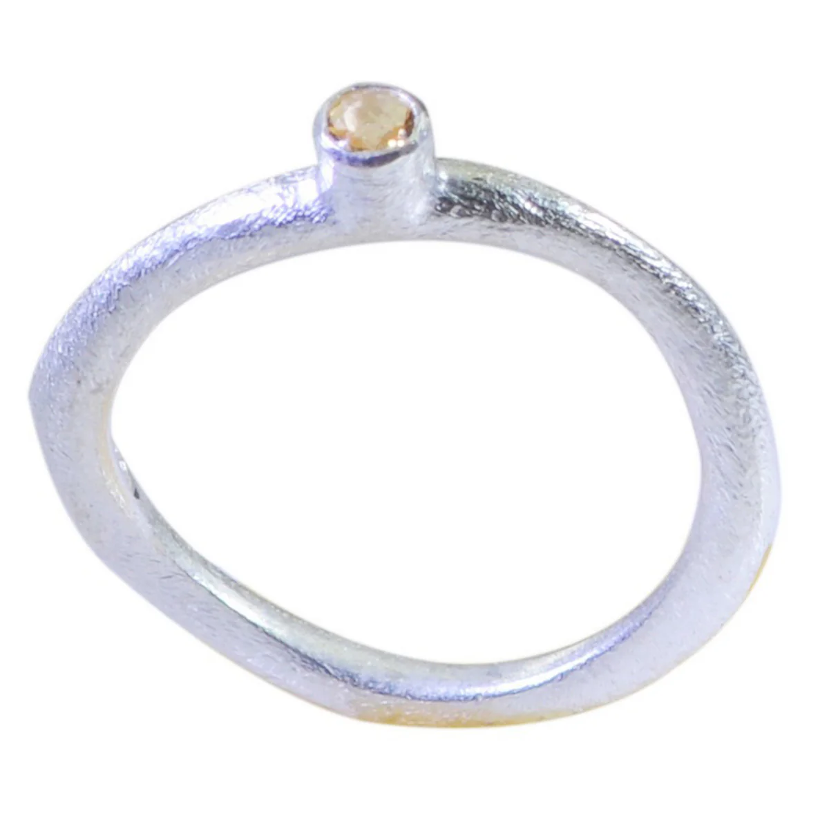 Citrine Solitaire Japanese 925 Sterling Silver Yellow Gemstone Delicate Modern Ring Jewelry - Image 2