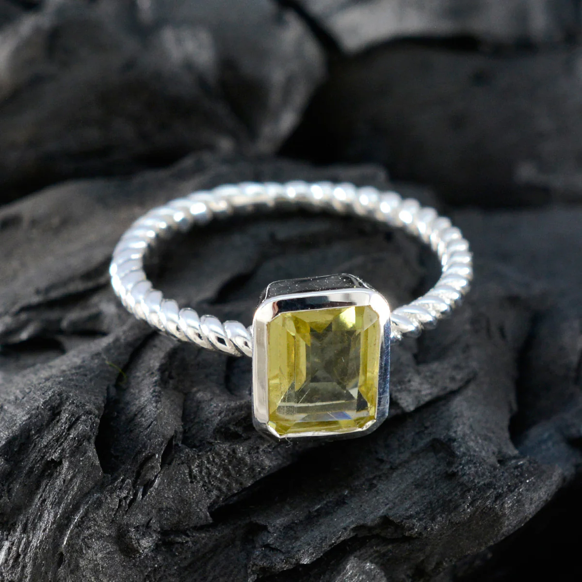 Citrine Solitaire Moroccan 925 Sterling Silver Yellow Gemstone Featherlight Sophisticated Ring Jewelry - Image 4