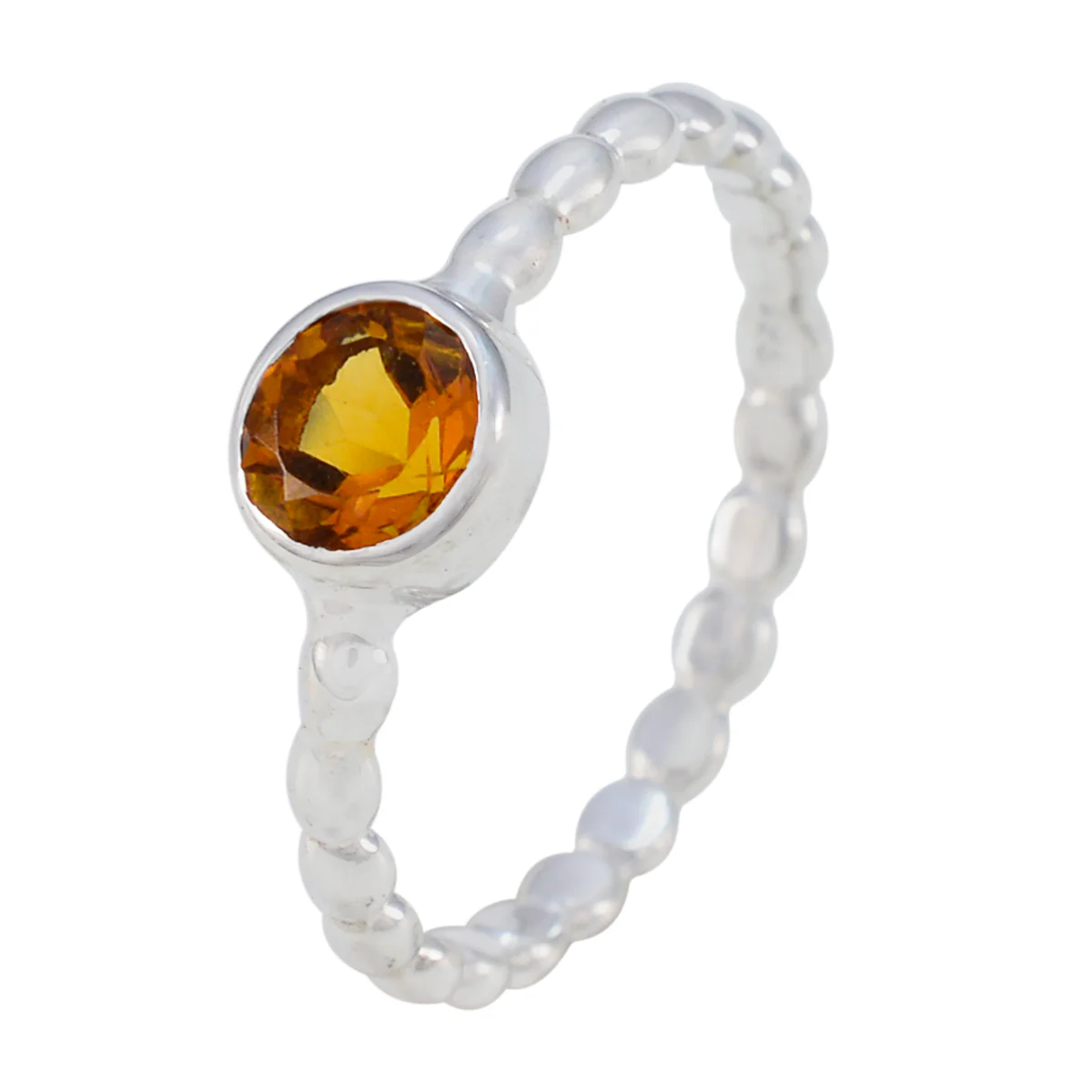 Citrine Solitaire Moroccan 925 Sterling Silver Yellow Gemstones Slim Feminine Ring Jewelry - Image 2