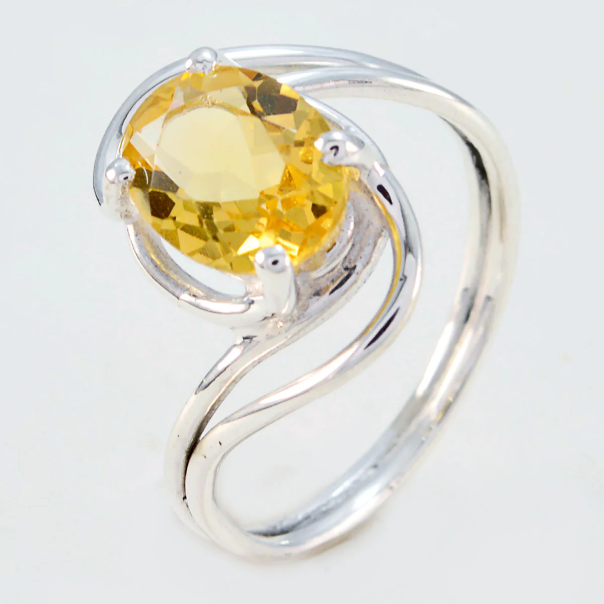Citrine Solitaire Turkish 925 Silver Yellow Gemstone Delicate Fairytale Ring Jewellery - Image 2