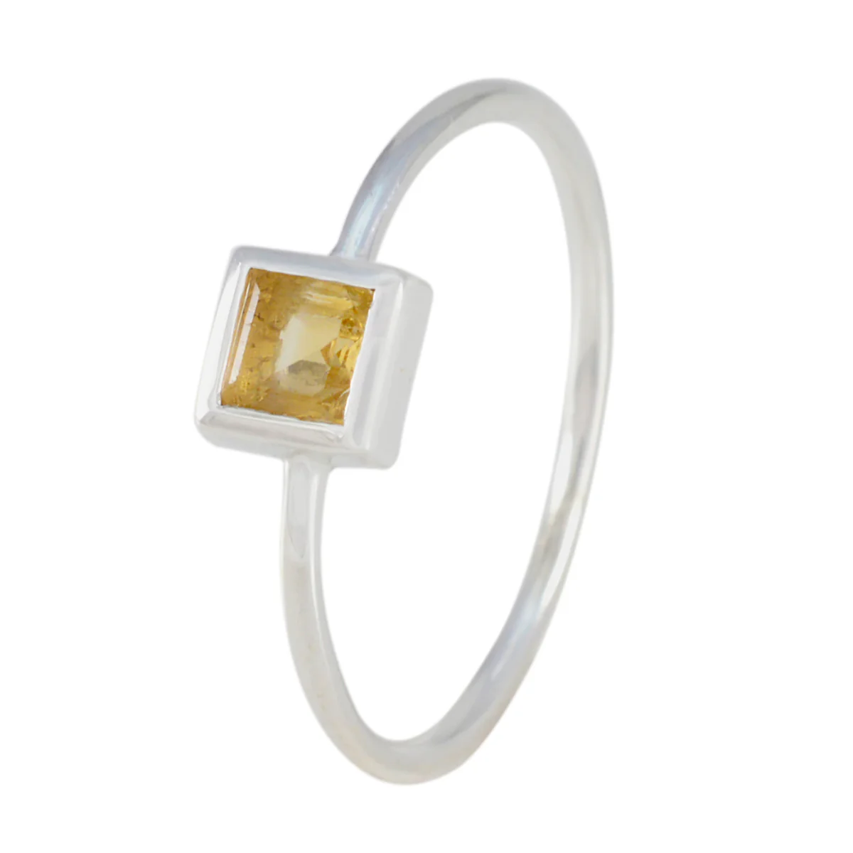 Citrine Solitaire Turkish 925 Silver Yellow Gemstones Elegant Sophisticated Ring Jewellery - Image 2