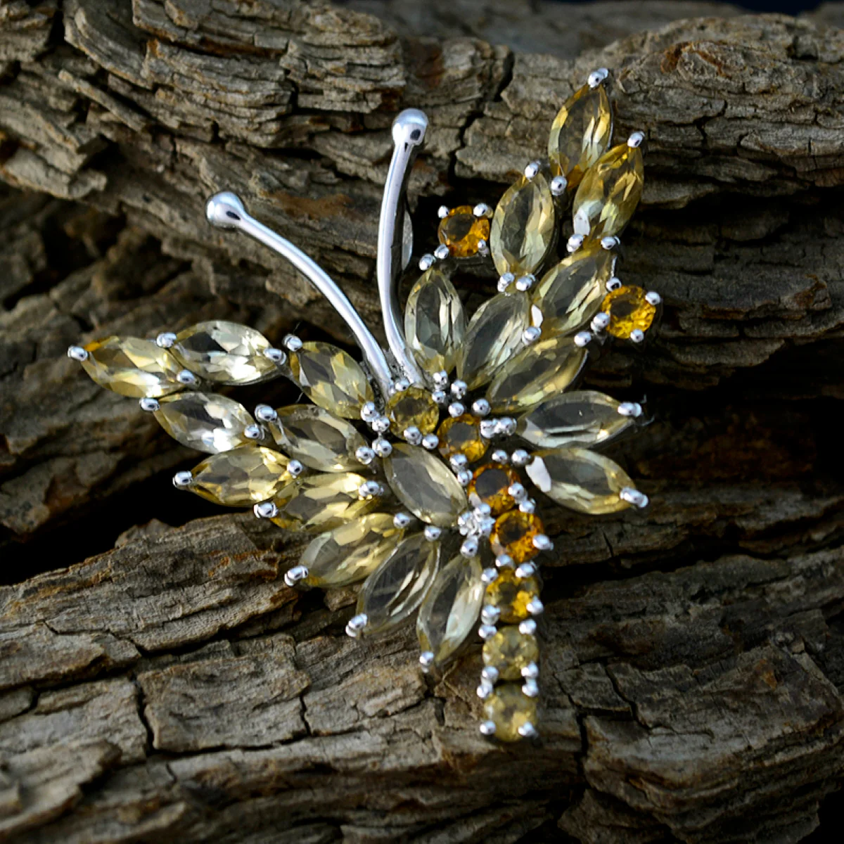Citrine Statement Mexican 925 Silver multiple Laura Feminine Yellow Pendant Jewelry - Image 2