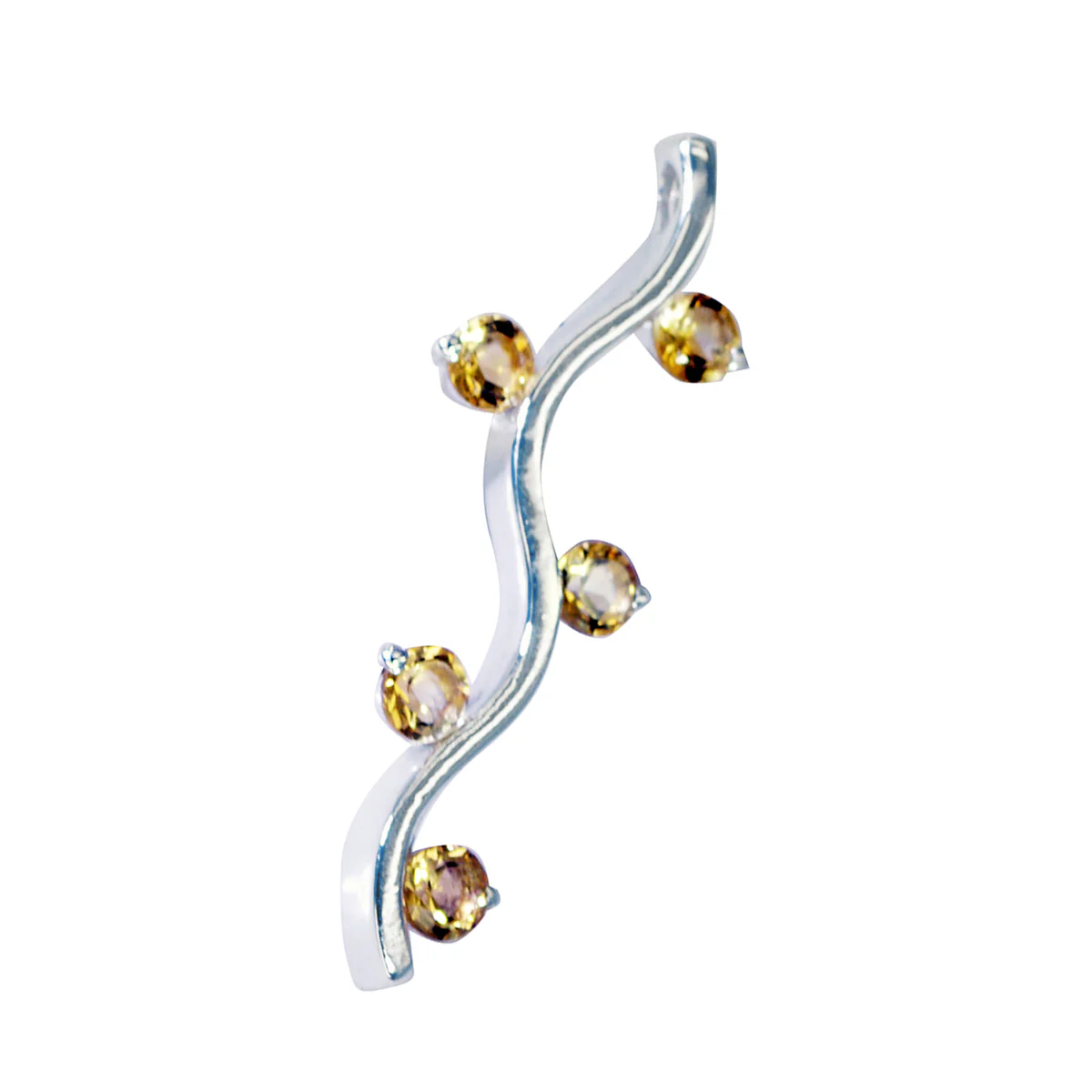 Citrine Tiny Turkish Silver Penta Katharina Eternity Yellow Pendant Jewelry - Image 3