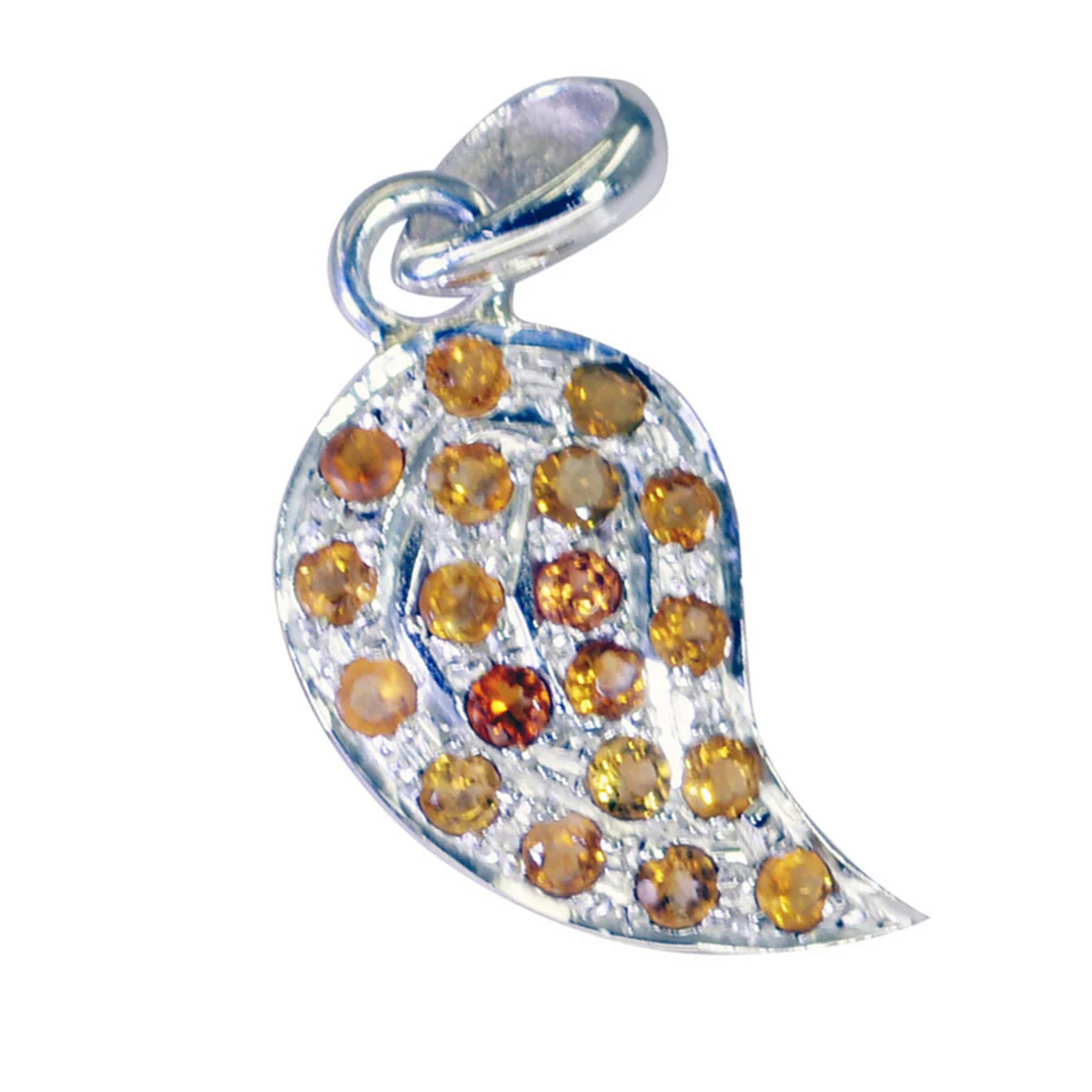 Citrine Whisper-thin Australian 92.5 Silver multiple Nayara Modern Yellow Pendant Jewellery - Image 2