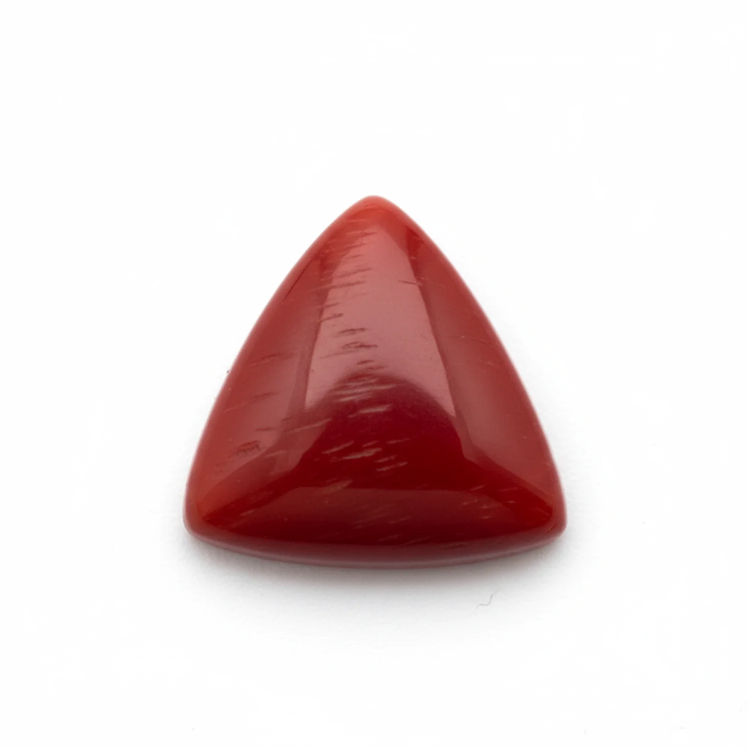 Coral 1PC Large 10x10 MM Triangle Cabochon Red Pure Precious Loose Gems - Image 2