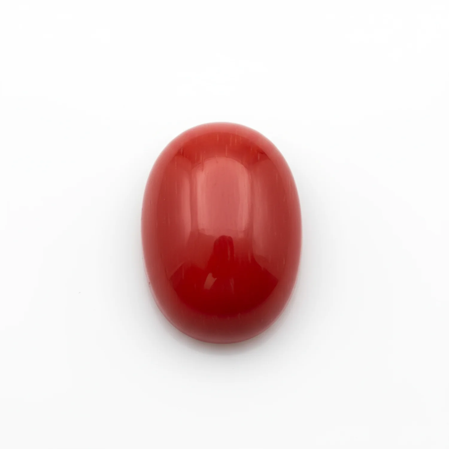 Coral 1PC Small 7x9 MM Oval Cabochon Red Polished Precious Loose Gemstones - Image 2