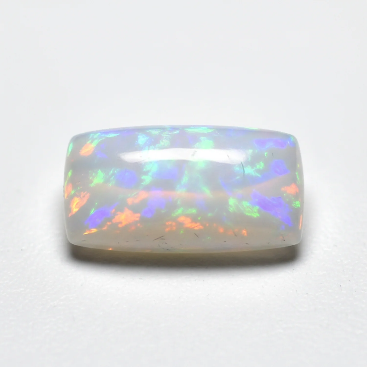 Created Opal 10PC Tiny 3x6 MM Baguette Cabochon White Genuine semi Precious Loose Gems - Image 2