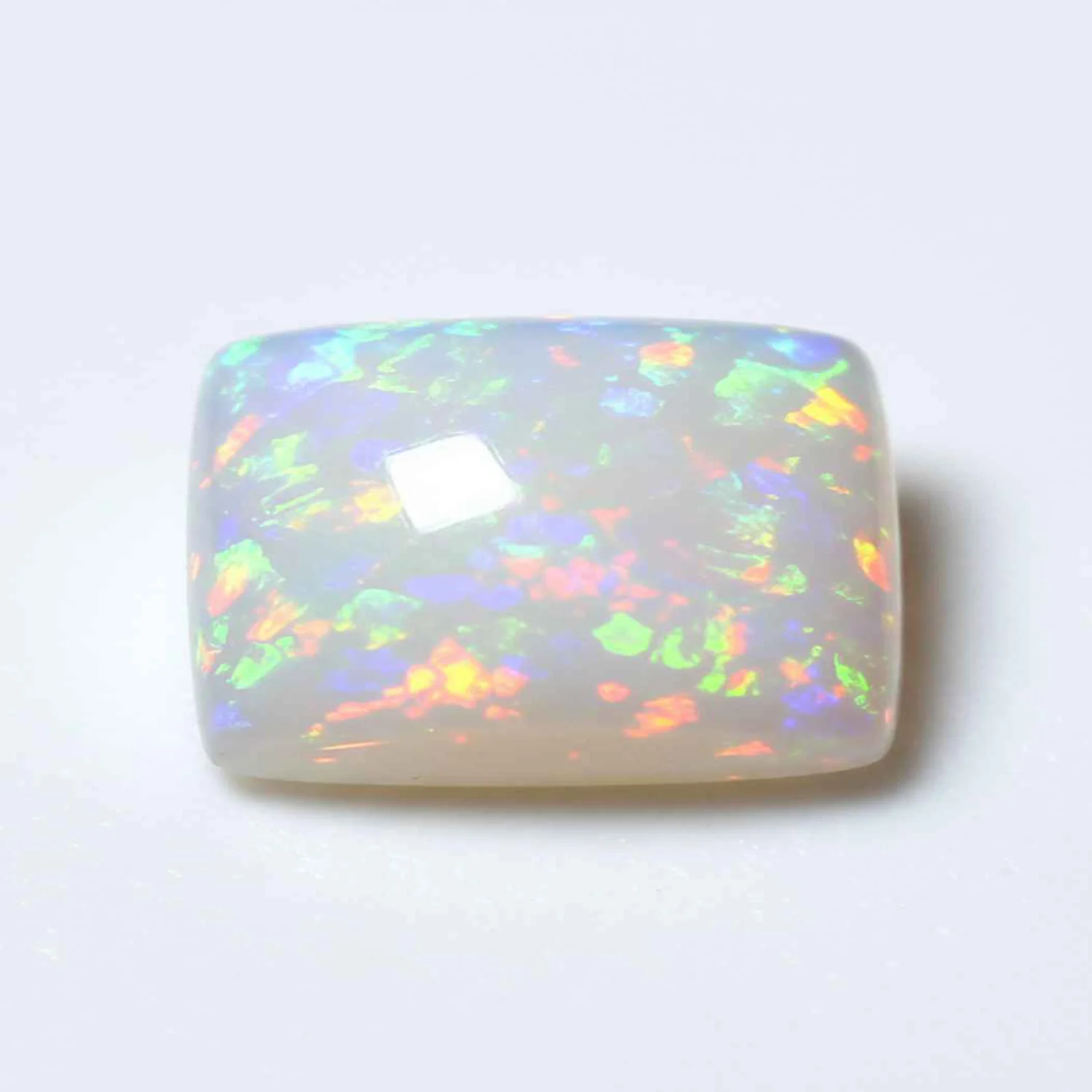 Created Opal 1PC Large 8x12 MM Emerald Cabochon White Superior semi Precious Loose Gemstone - Image 2