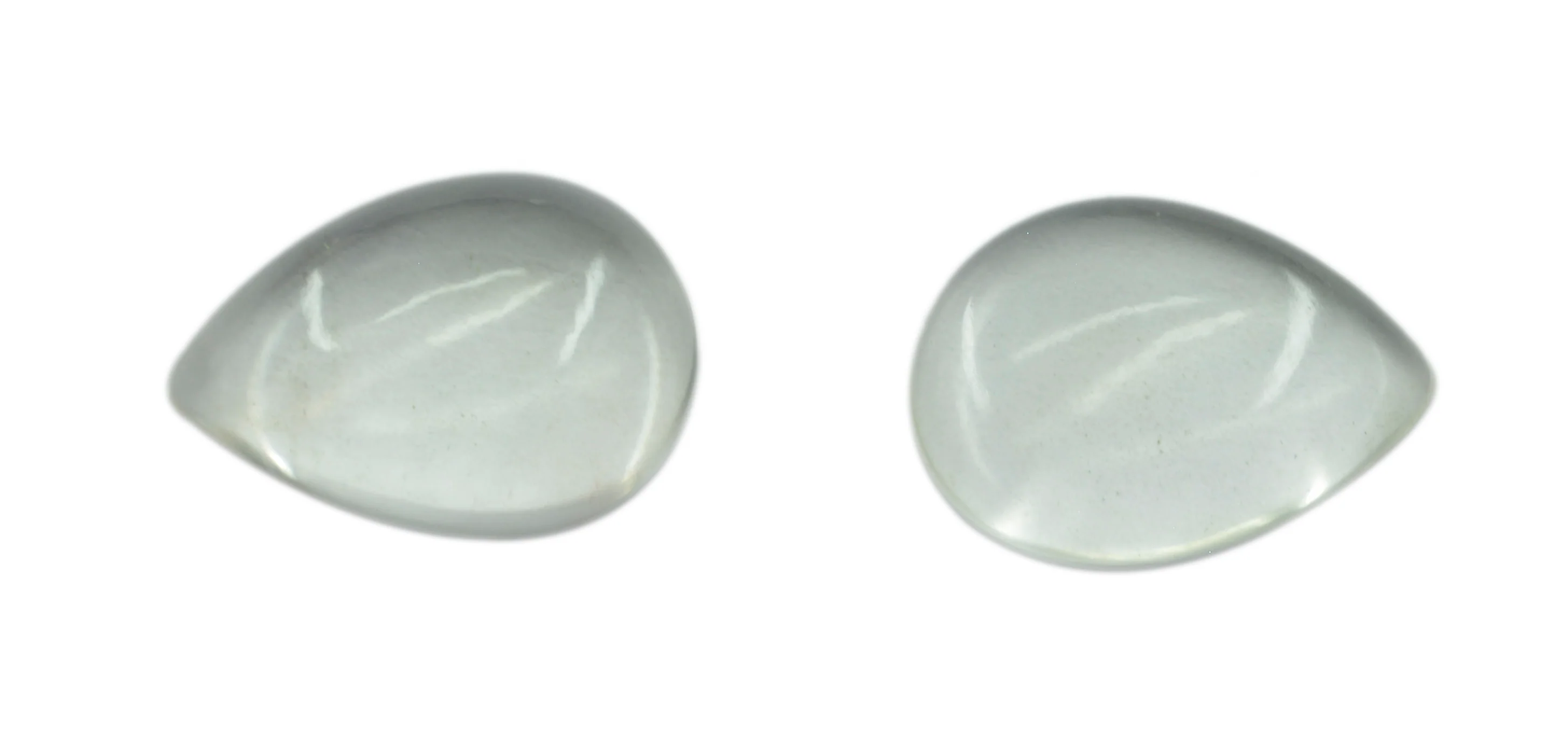 Crystal Quartz 10PC Tiny 3x5 MM Pear Cabochon White Shine semi Precious Loose Gemstones - Image 2