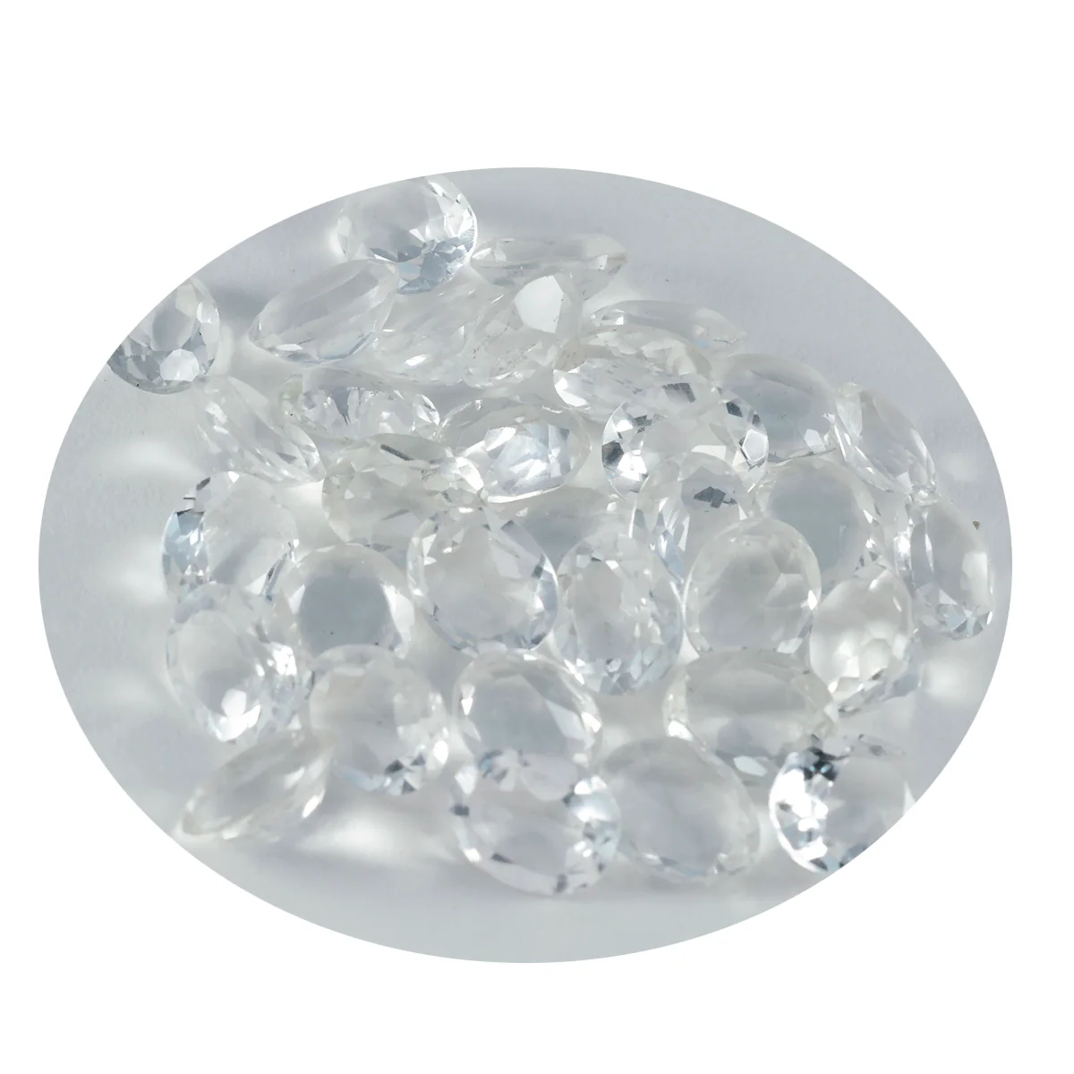 Crystal Quartz 10PC Tiny 4x6 MM Oval Faceted White Genuine Semi Precious Loose Gemstones - Image 4