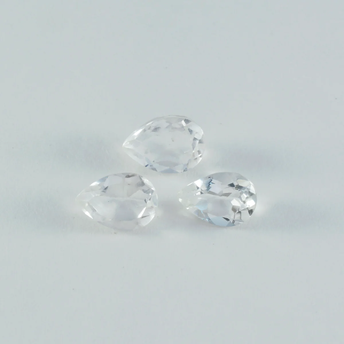 Crystal Quartz 10PC Tiny 4x6 MM Pear Faceted White Shine Semi Precious Loose Gems
