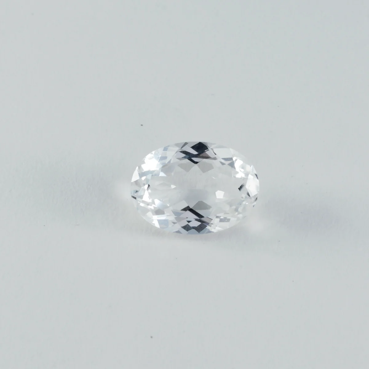 Crystal Quartz 1PC Chunky 12x16 MM Oval Faceted White Fine Semi Precious Loose Gemstone