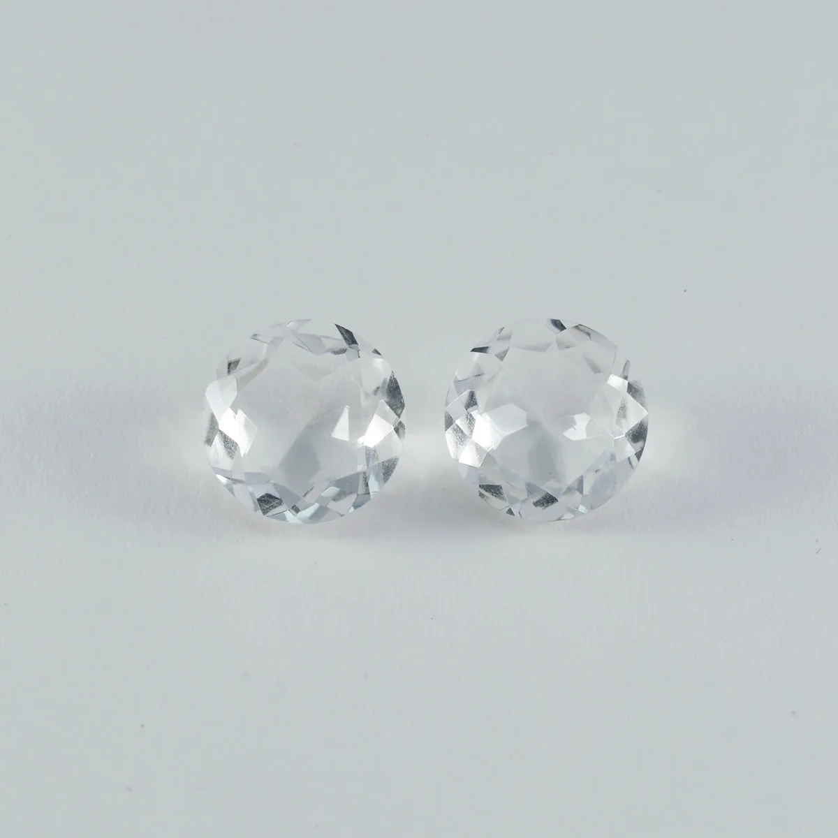 Crystal Quartz 1PC Chunky 13x13 MM Round Faceted White Natural Semi Precious Loose Gemstone - Image 4