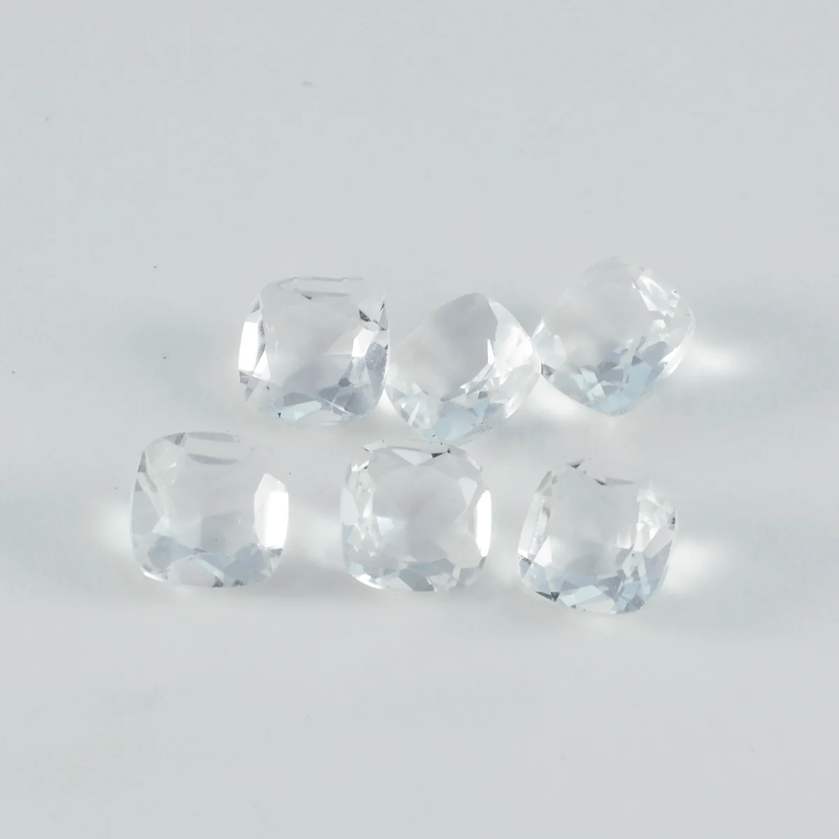 Crystal Quartz 1PC Chunky 14x14 MM Cushion Faceted White Genuine Semi Precious Loose Gemstones - Image 2
