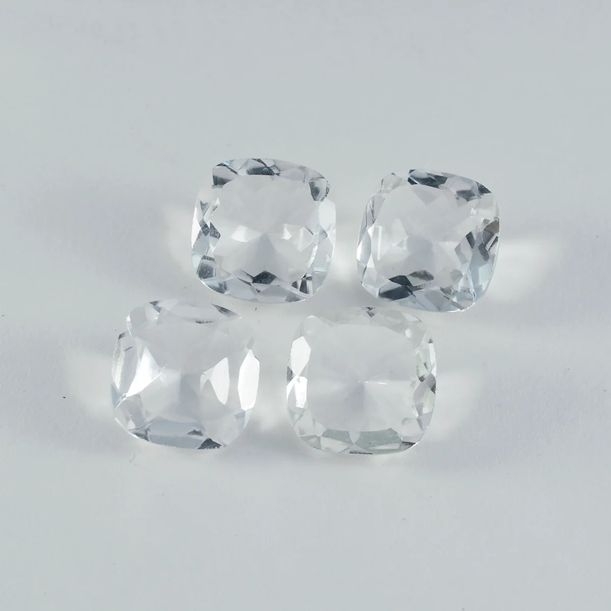 Crystal Quartz 1PC Chunky 15x15 MM Cushion Faceted White Superior Semi Precious Gems - Image 2