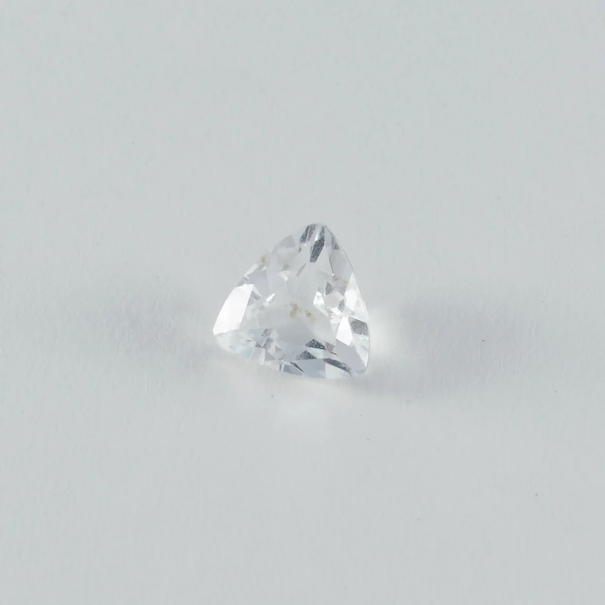 Crystal Quartz 1PC Chunky 15x15 MM Triangle Faceted White Superior Semi Precious Gems - Image 3