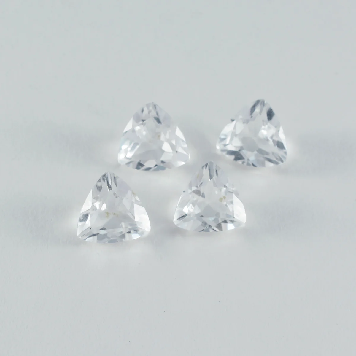 Crystal Quartz 1PC Chunky 16x16 MM Triangle Faceted White Pure Semi Precious Loose Gems - Image 2