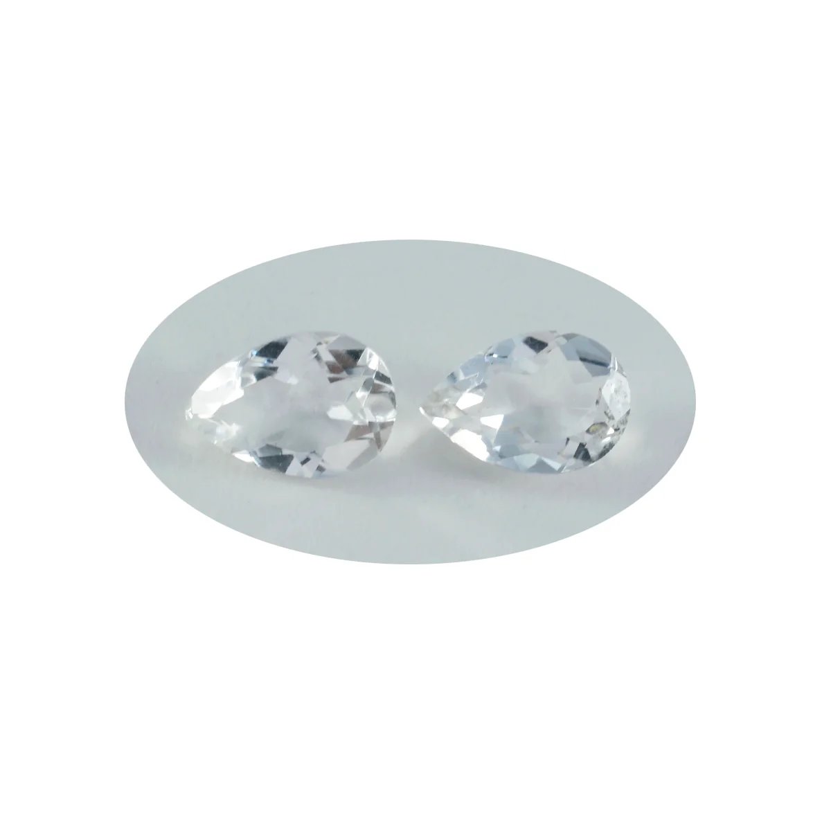 Crystal Quartz 1PC Large 10x14 MM Pear Faceted White Polished Semi Precious Loose Gemstones - Image 2