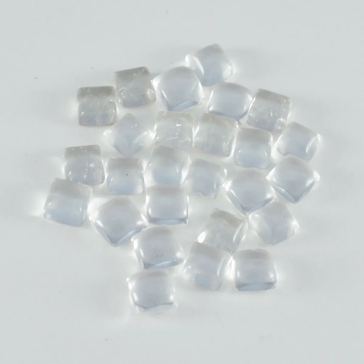 Crystal Quartz 1PC Large 11x11 MM Square Cabochon White Fiery semi Precious Loose Gemstone