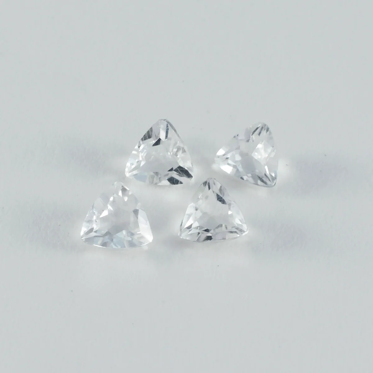 Crystal Quartz 1PC Large 11x11 MM Triangle Faceted White Fine Semi Precious Gems - Image 4
