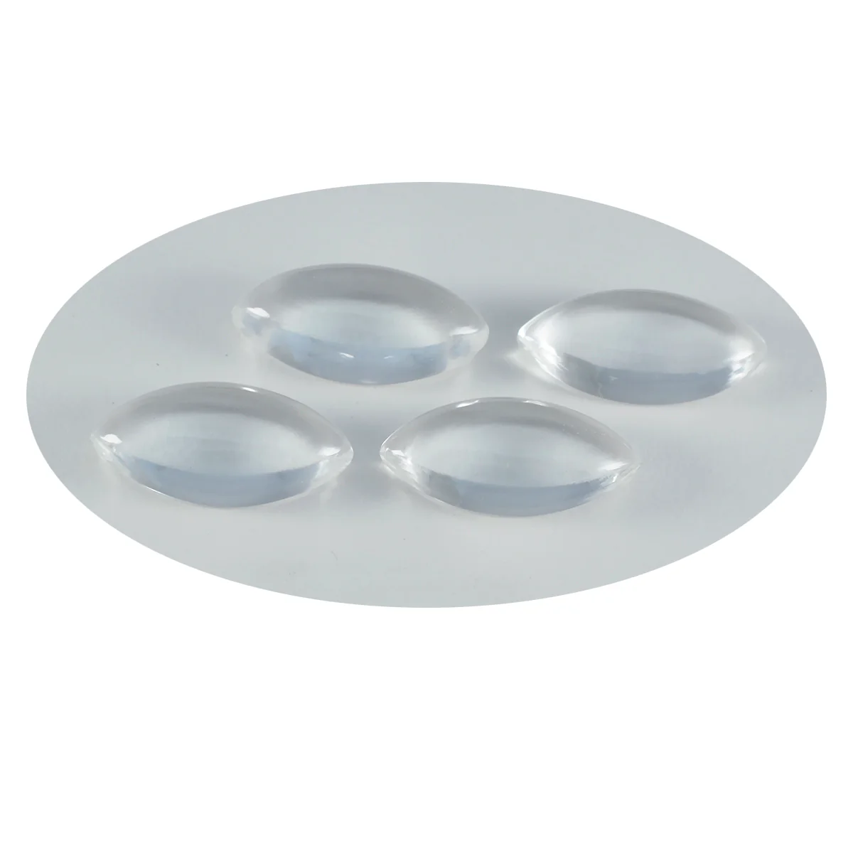 Crystal Quartz 1PC Large 8x16 MM Marquise  Cabochon White Natural semi Precious Loose Gemstone - Image 2