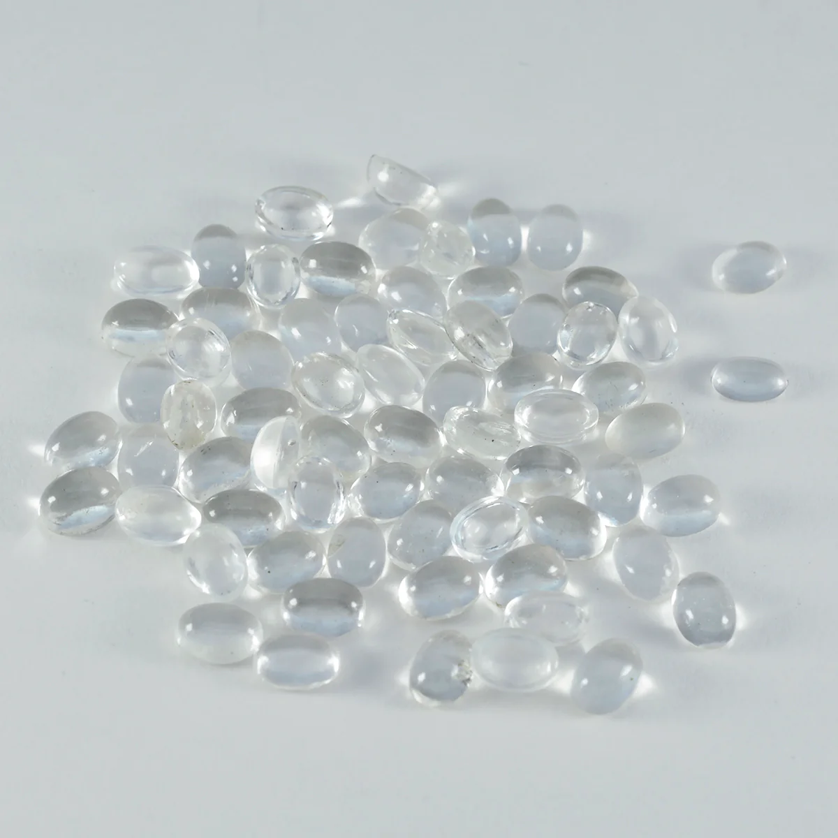 Crystal Quartz 1PC Medium 7x10 MM Oval Cabochon White Brilliant semi Precious Loose Gemstones - Image 2