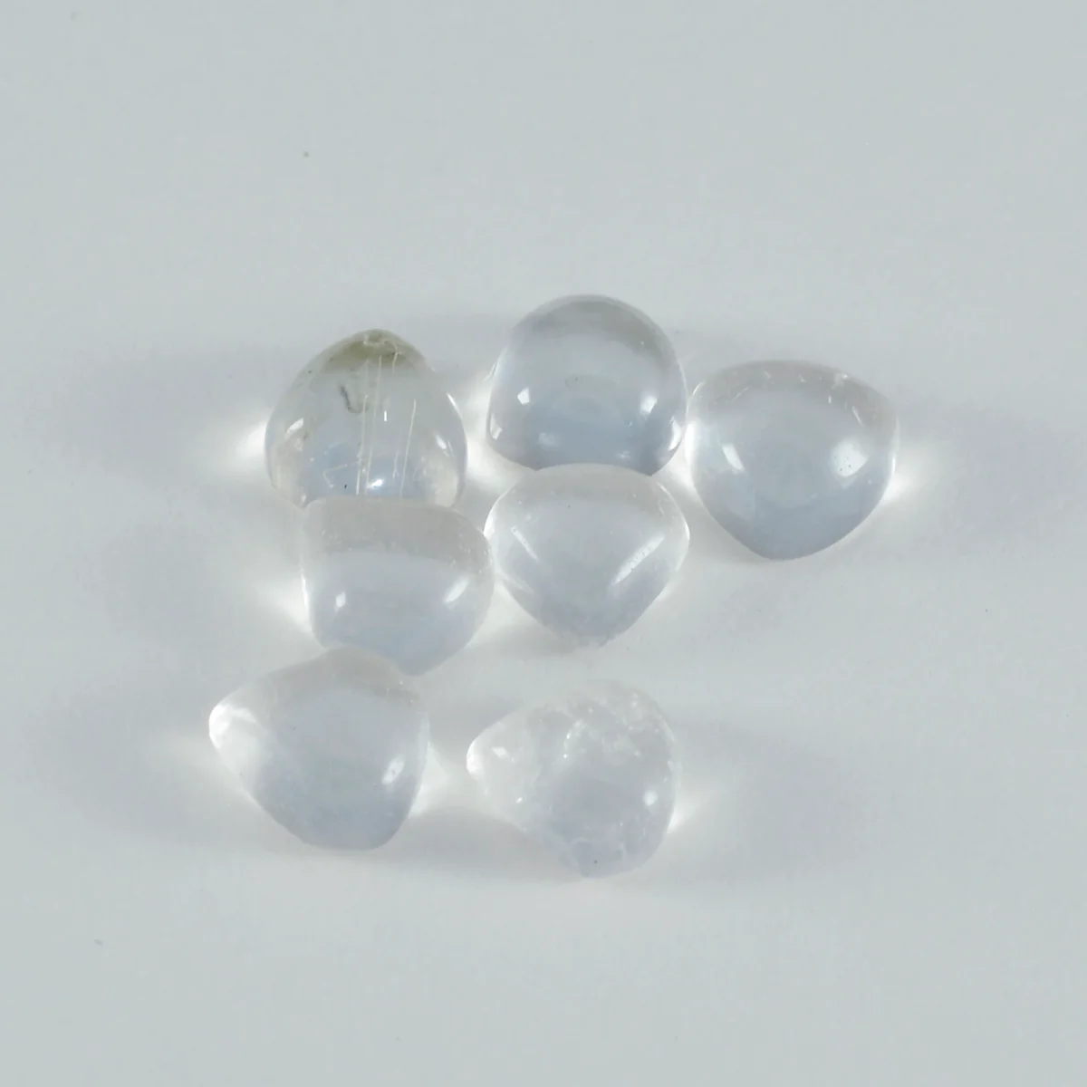 Crystal Quartz 1PC Medium 9x9 MM Heart Cabochon White Splendid semi Precious Semi Precious Gemstone