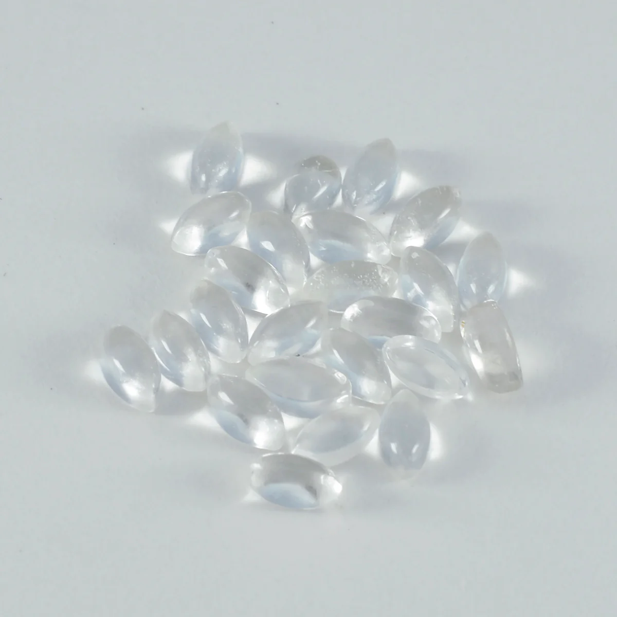 Crystal Quartz 1PC Small 5x10 MM Marquise Cabochon White Shine semi Precious Precious Gemstone - Image 2