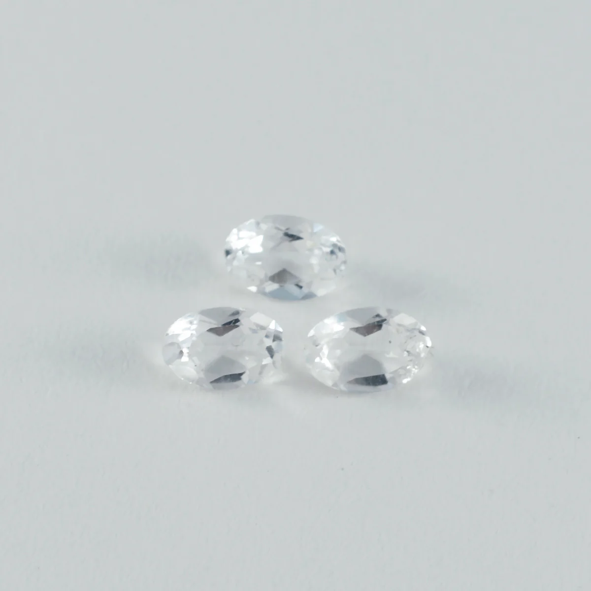 Crystal Quartz 1PC Small 6x8 MM Oval Faceted White Pure Semi Precious Loose Gems - Image 3