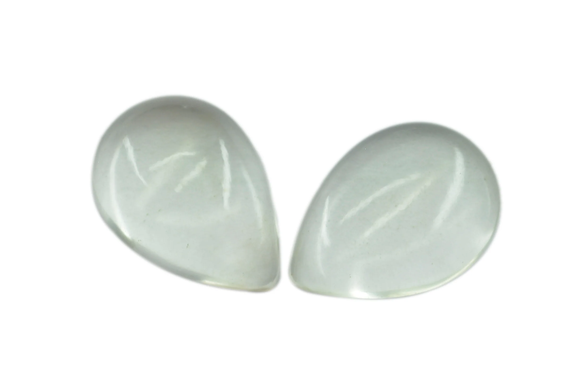 Crystal Quartz 1PC Small 6x8 MM Pear Cabochon White Natural semi Precious Gems