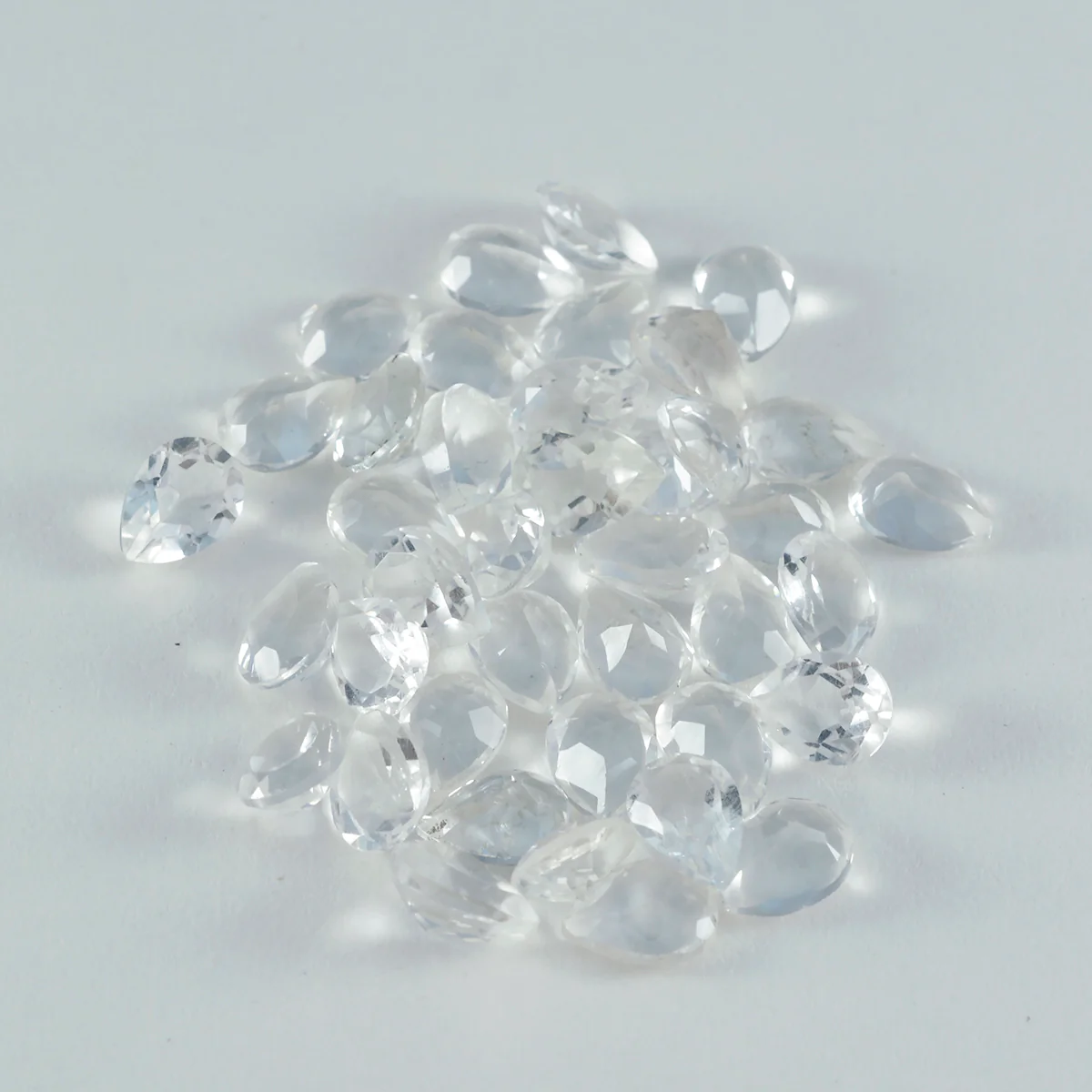 Crystal Quartz 1PC Small 6x8 MM Pear Faceted White High-Quality Semi Precious Loose Gemstones - Image 4