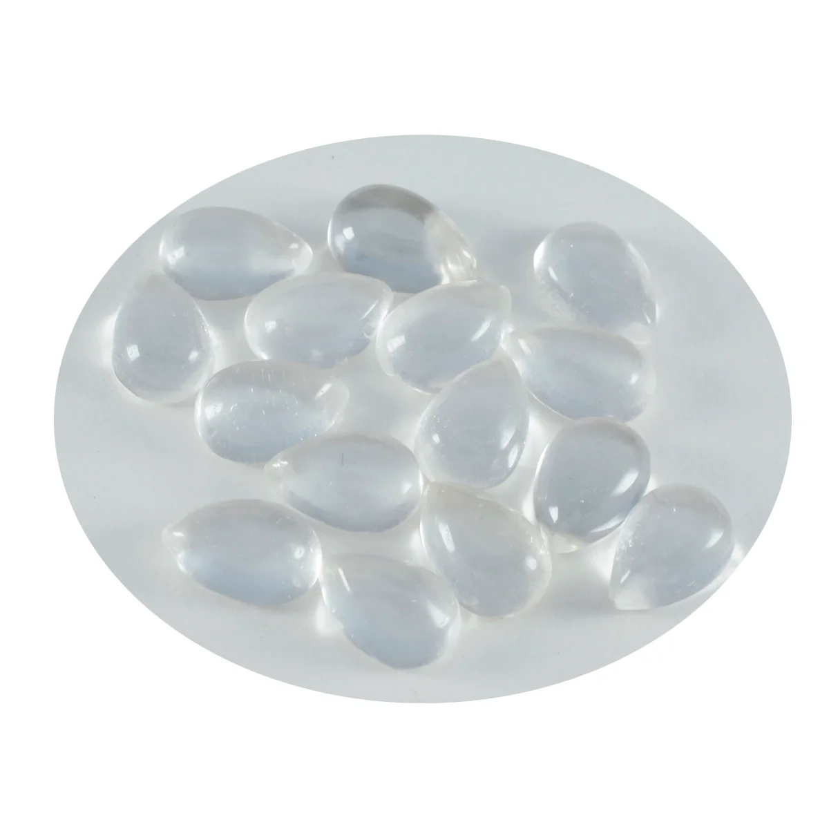 Crystal Quartz 1PC Small 6x9 MM Pear Cabochon White Genuine semi Precious Loose Gems - Image 3