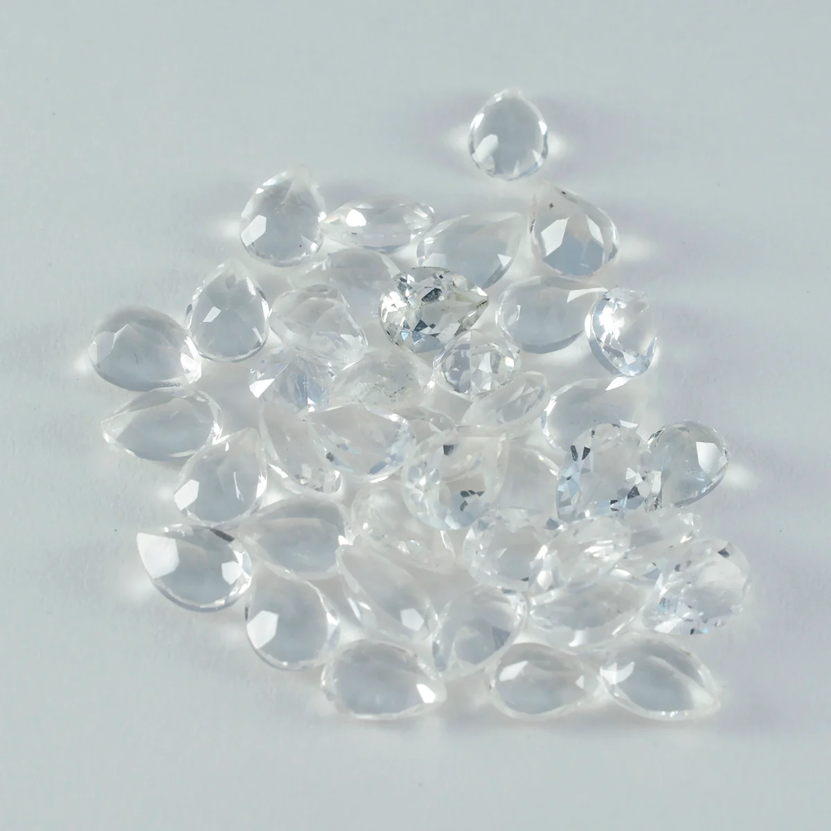 Crystal Quartz 1PC Small 6x9 MM Pear Faceted White Natural Semi Precious Gems - Image 2