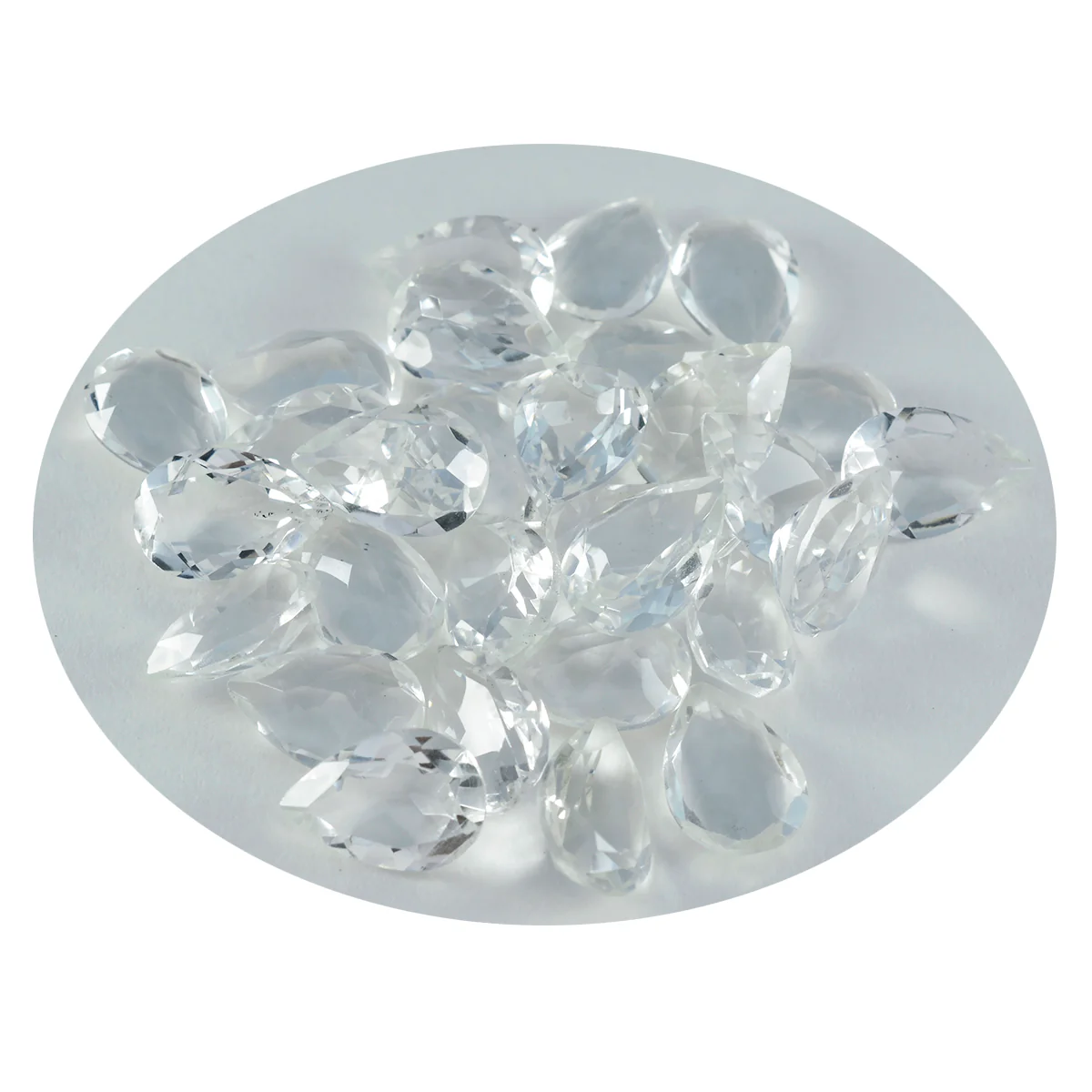 Crystal Quartz 1PC Small 6x9 MM Pear Faceted White Natural Semi Precious Gems - Image 3