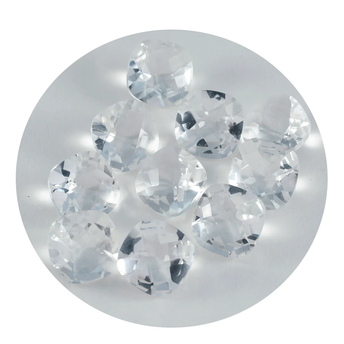Crystal Quartz 1PC Small 7x7 MM Cushion Faceted White Splendid Semi Precious Gems - Image 4