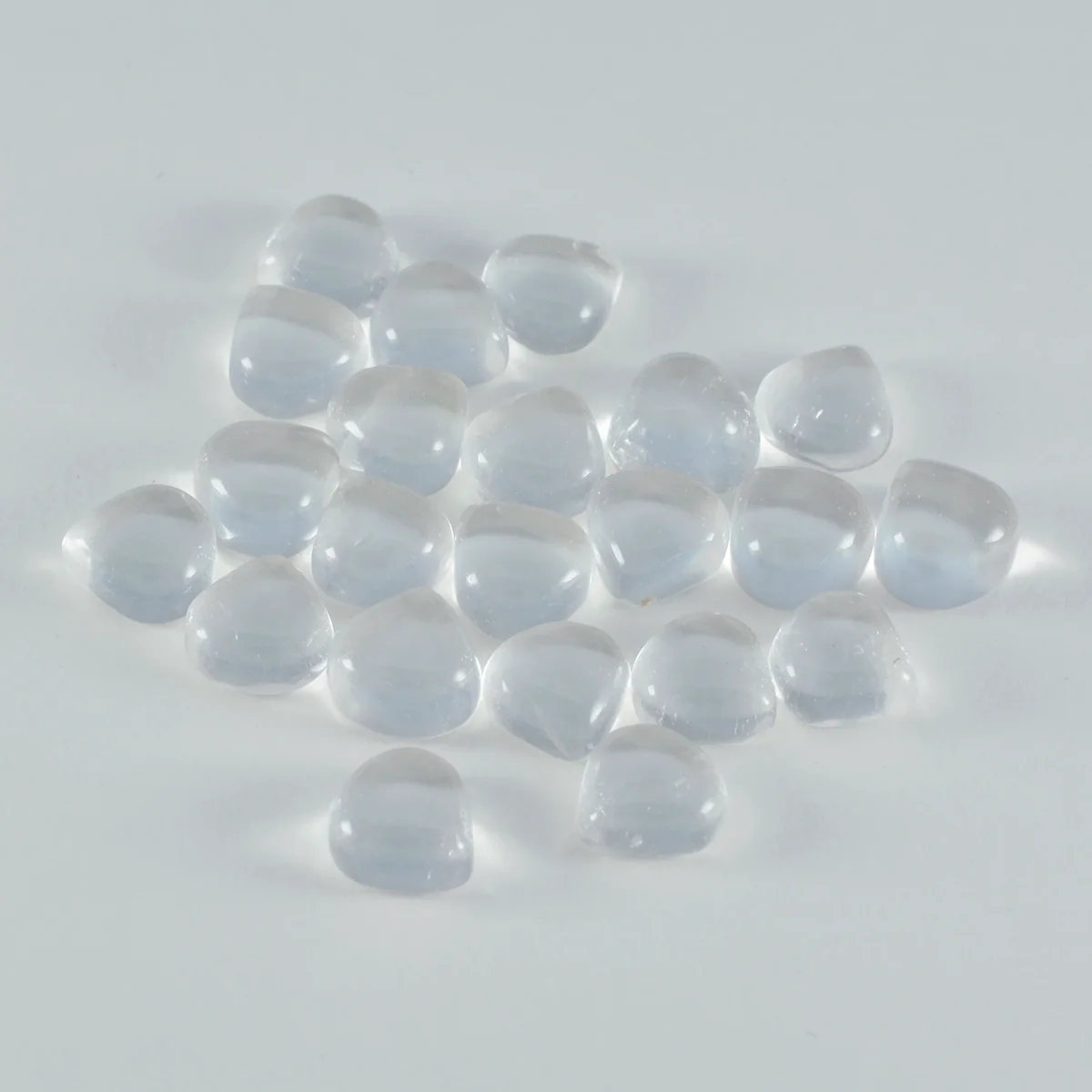 Crystal Quartz 1PC Small 7x7 MM Heart Cabochon White Sparkling semi Precious Loose Gemstone