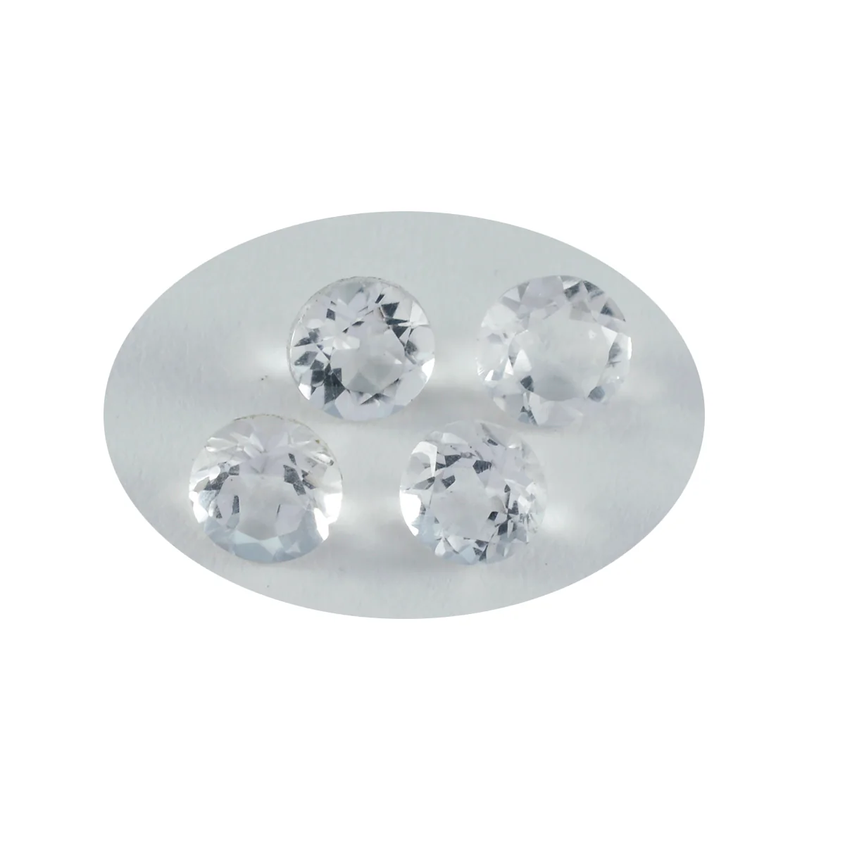 Crystal Quartz 1PC Small 7x7 MM Round Faceted White Splendid Semi Precious Gems - Image 3