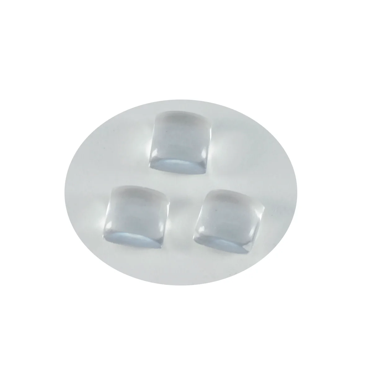 Crystal Quartz 1PC Small 8x8 MM Square Cabochon White Genuine semi Precious Precious Gemstone - Image 2