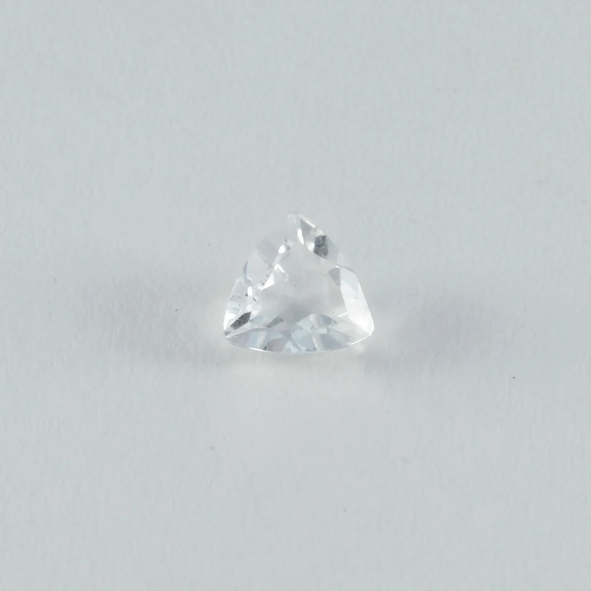 Crystal Quartz 1PC Small 8x8 MM Triangle Faceted White Luster Semi Precious Loose Gems