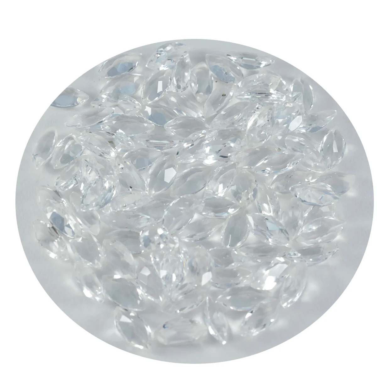Crystal Quartz 1PC Tiny 3x6 MM Marquise Faceted White Sparkling Semi Precious Loose Gemstone - Image 2