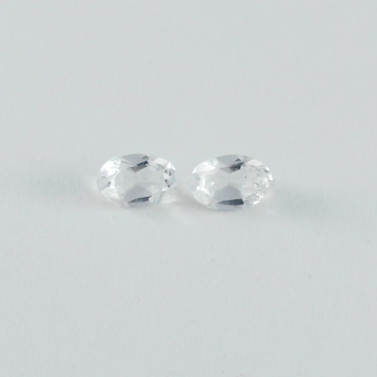 Crystal Quartz 1PC Tiny 5x7 MM Oval Faceted White Superior Semi Precious Gems - Image 2