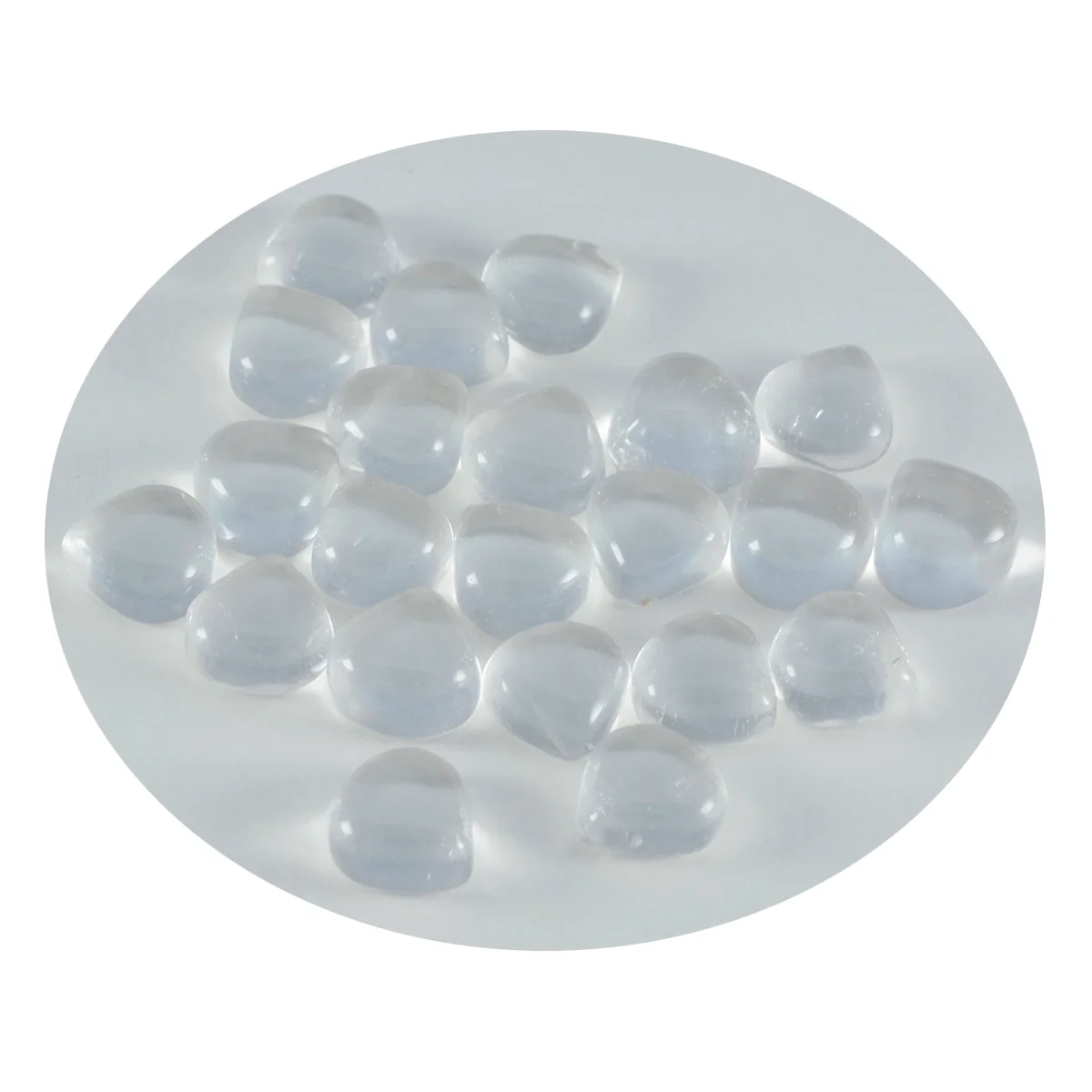 Crystal Quartz 1PC Tiny 6x6 MM Heart Cabochon White Brilliant semi Precious Loose Gems - Image 4